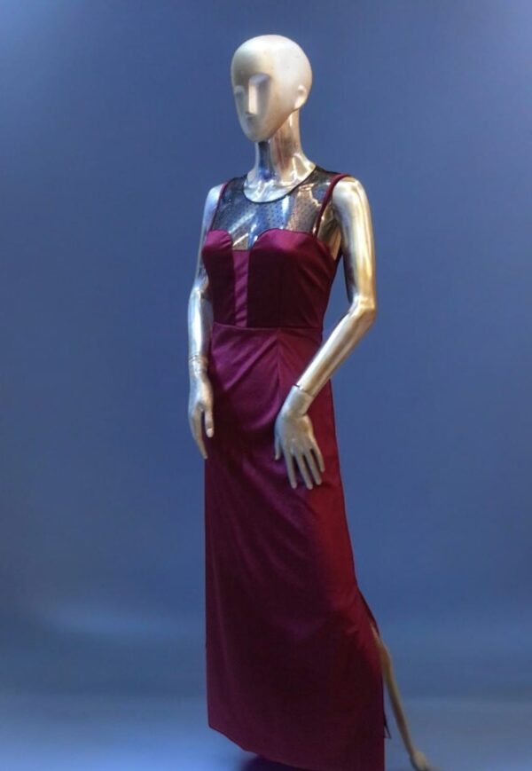 Wine Sheath maxi dress
